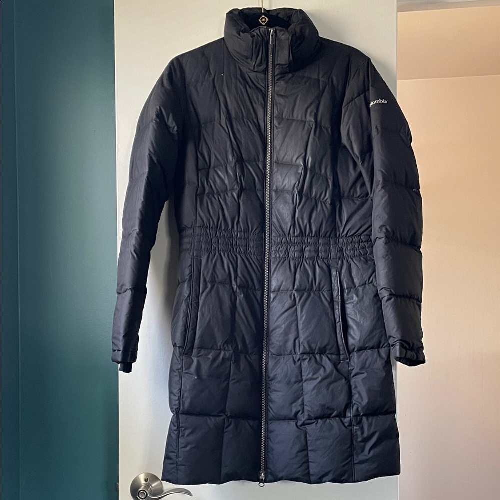 Columbia Women's Long Black Puffer Jacket M